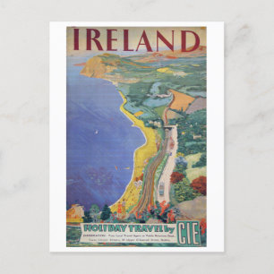 Carte Postale Voyage vintage Killiney Bay Irlande