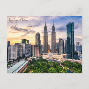 Carte Postale voyage vintage Kuala Lumpur Malaisie Skyscraper