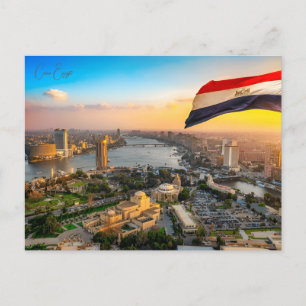 Carte Postale voyage vintage Le Caire Egypte Pyramides & Sphinx 