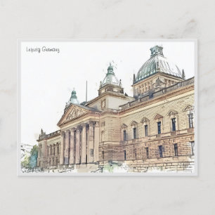 Carte Postale Voyage vintage Leipzig Allemagne Ancien du passé P