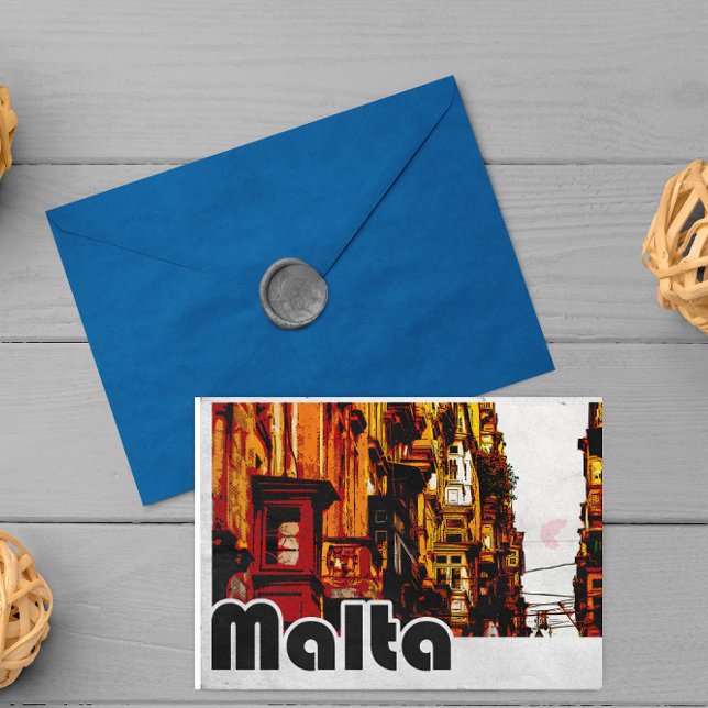 Carte Postale Voyage vintage Malte (malta vintage postcard)