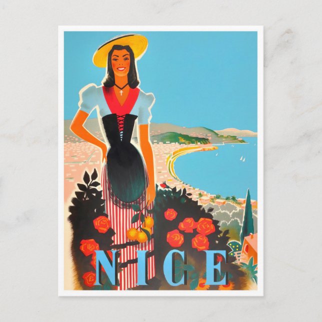 Carte Postale Voyage vintage Nice France (Devant)