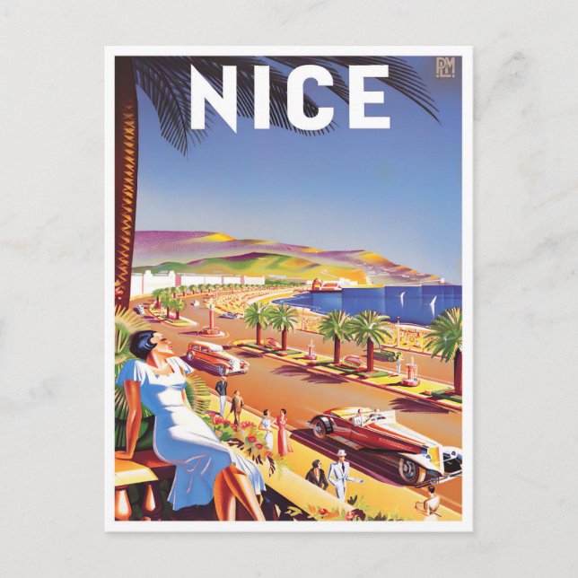 Carte Postale Voyage vintage Nice France (Devant)