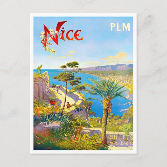Carte Postale Voyage vintage Nice France (Devant)