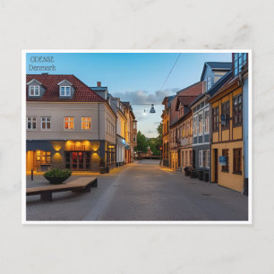 Carte Postale voyage vintage Odense Danemark maisons