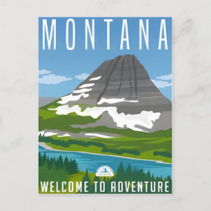 Carte Postale Voyage vintage Parc national de Glacier Montana 