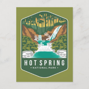 Carte Postale voyage vintage rétro Hot Springs USA National park