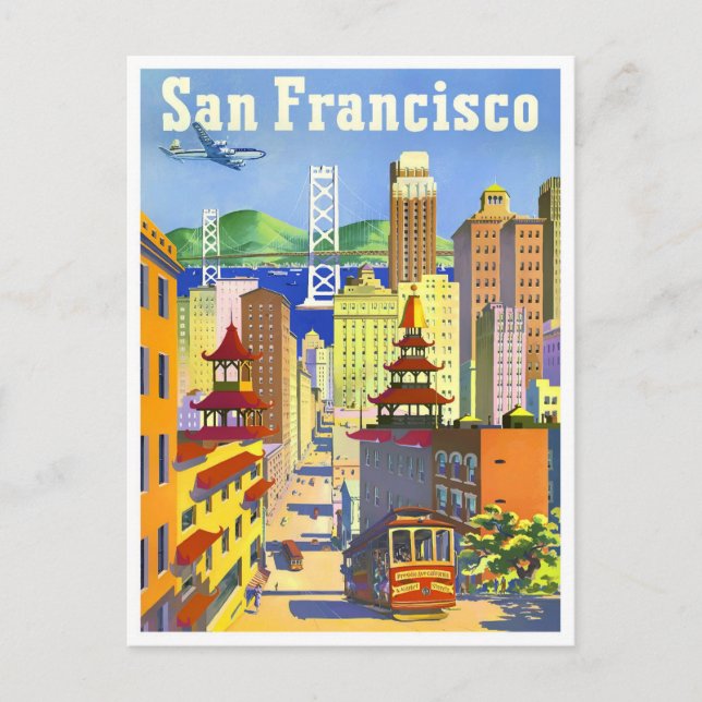 Carte postale voyage vintage San Francisco (Devant)