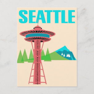 Carte Postale Voyage vintage Seattle Washington