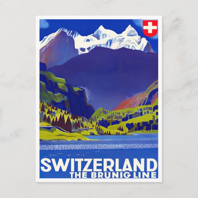Carte postale voyage vintage Suisse (Devant)