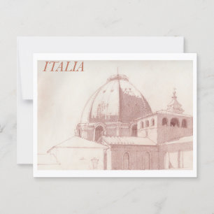 Carte Postale Voyage vintage sur les toits de Florence