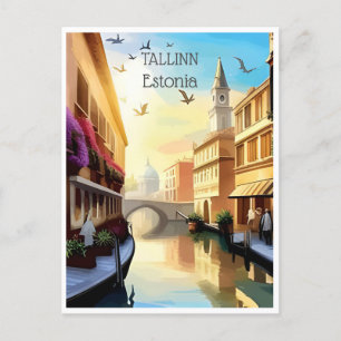 Carte Postale voyage vintage Tallinn Estonie