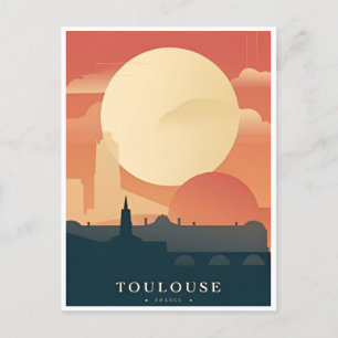 Carte Postale voyage vintage toulouse France tourisme retro