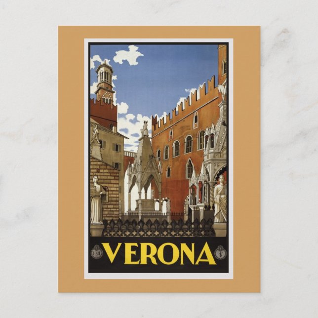 Carte Postale Voyage vintage Vérone (Devant)