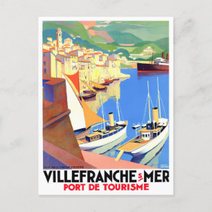 Carte Postale Voyage vintage Villefranche France