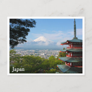 Carte postale voyageant au Japon