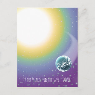 Carte Postale Voyages d'anniversaire personnalisés autour du sol