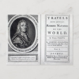 Carte Postale 'Voyages de Gulliver' par Jonathan Swift, 1726