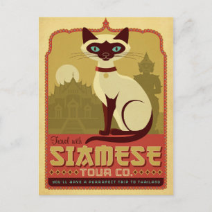 Carte Postale Voyagez avec Siamese Tour Co.
