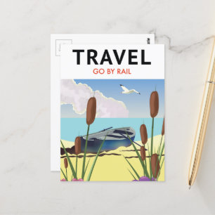 Carte Postale Voyagez par le rail