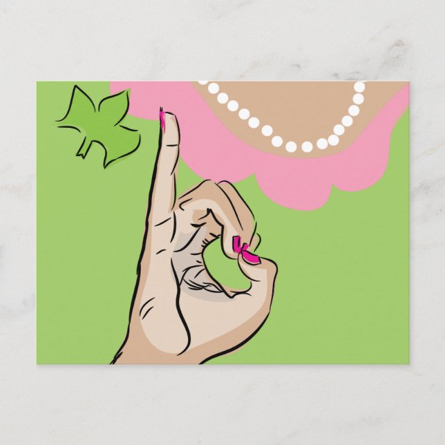 Carte Postale Vraies Jolies Filles Art (Devant)