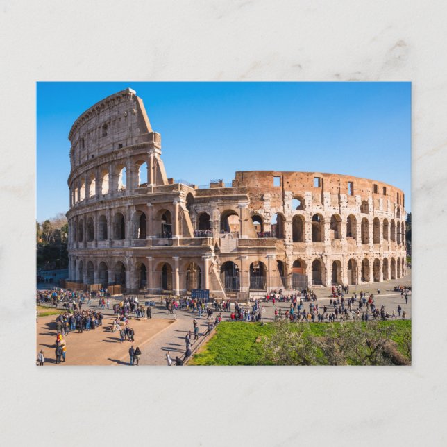 Carte Postale Vue aérienne Colisée ou Colisée Rome Italie (Devant)