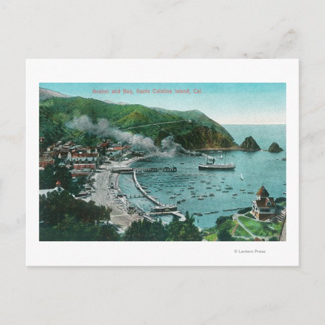 Carte Postale Vue aérienne d'Avalon et Baie (Devant)