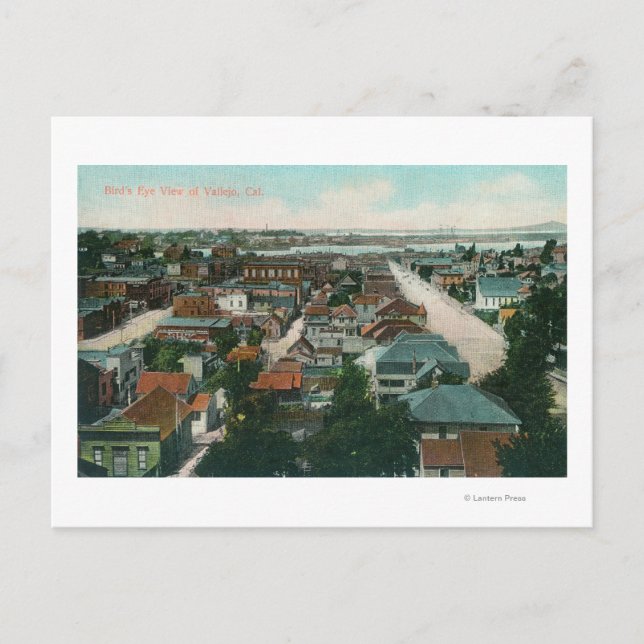 Carte Postale Vue aérienne de CityVallejo, CA (Devant)