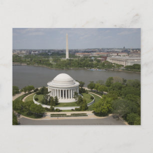 Carte Postale Vue aérienne de Jefferson et Washington Memorial