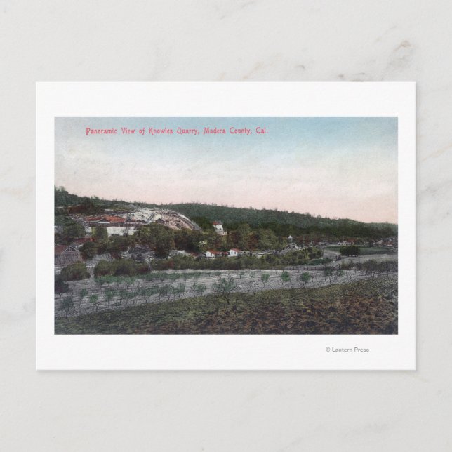 Carte Postale Vue aérienne de la carrière de Granite Knowles (Devant)