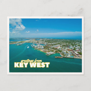 Carte Postale Vue aérienne de la plage de Key West Floride Voyag