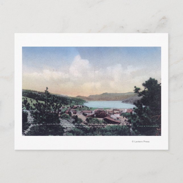Carte Postale Vue aérienne de la ville et du lac Nederland (Devant)