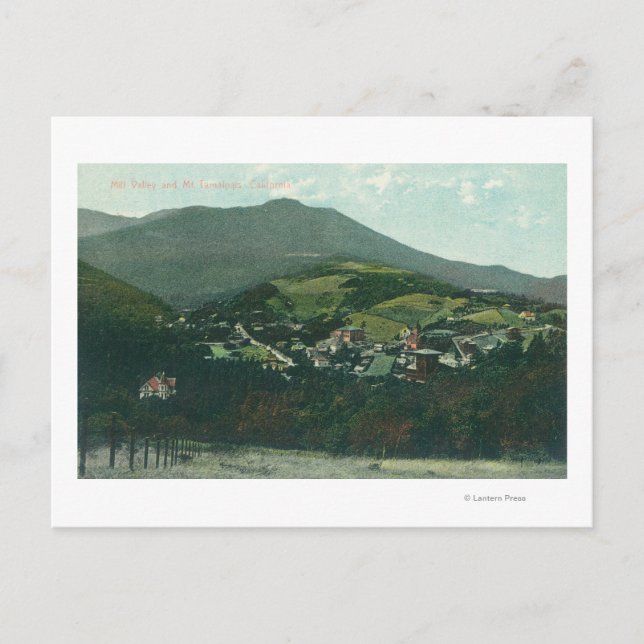 Carte Postale Vue aérienne de la ville et du mont Tamalpais (Devant)