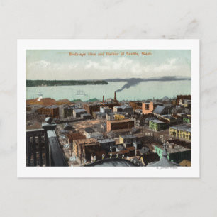 Carte Postale Vue aérienne de la ville et du port