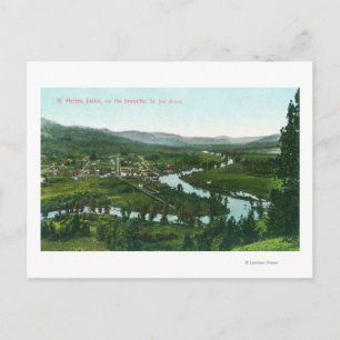 Carte Postale Vue aérienne de la ville sur la rivière St. Joe