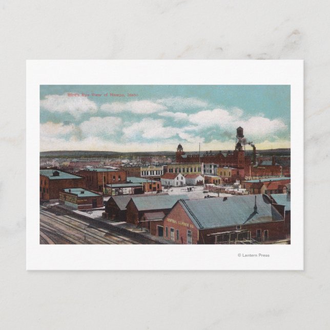 Carte Postale Vue aérienne de la ville, TracksNampa, ID (Devant)