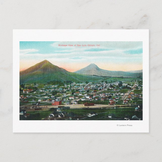 Carte Postale Vue aérienne de la villeSan Luis Obispo, CA (Devant)