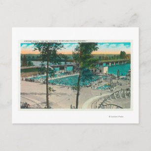 Carte Postale Vue aérienne de la zone de baignade