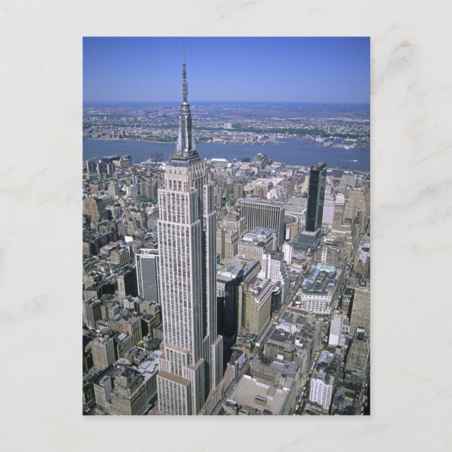 Carte Postale Vue aérienne de l'Empire State Building et (Devant)