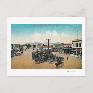 Carte Postale Vue aérienne de Lower Main StreetPetaluma, CA