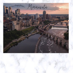 Carte Postale Vue aérienne de Minneapolis Minnesota
