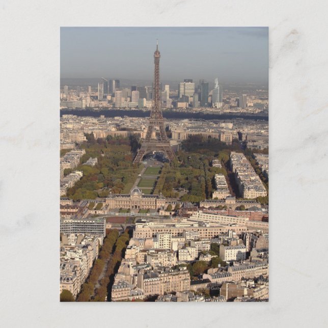 CARTE POSTALE VUE AÉRIENNE DE PARIS (Devant)