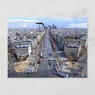 Carte postale vue aérienne de Paris, France