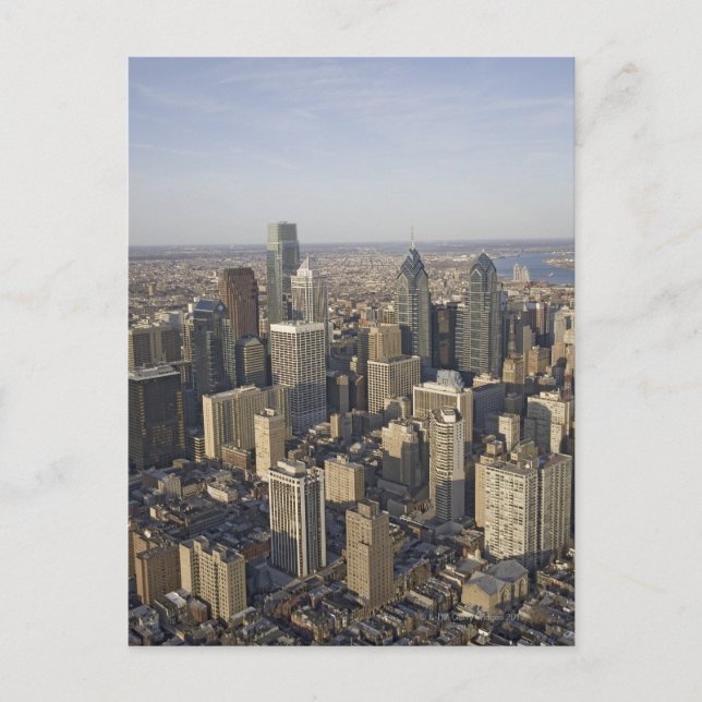 Carte Postale Vue aérienne de Philadelphie, Pennsylvanie (Devant)