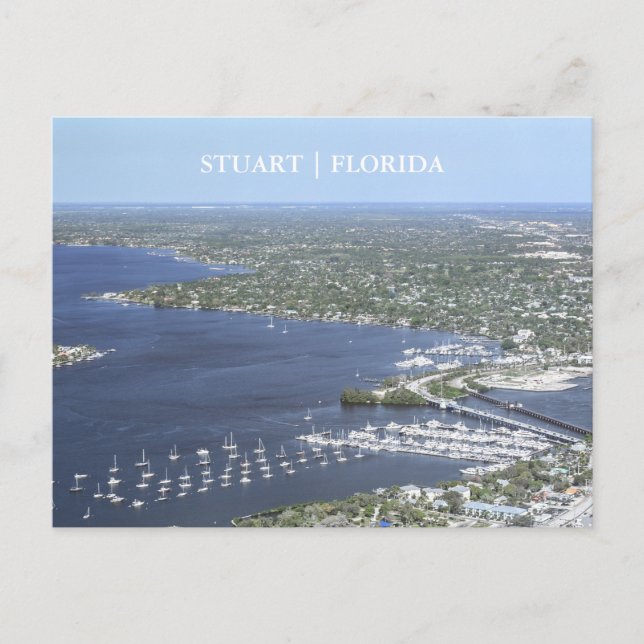 Carte Postale Vue aérienne de Stuart Florida (Devant)