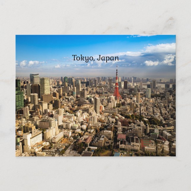 Carte Postale Vue aérienne de Tokyo, Japon (Devant)