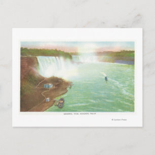 Carte Postale Vue aérienne des chutes Niagara entières