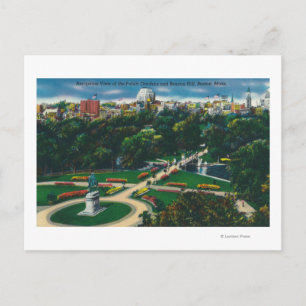 Carte Postale Vue aérienne des jardins publics, Beacon Hill