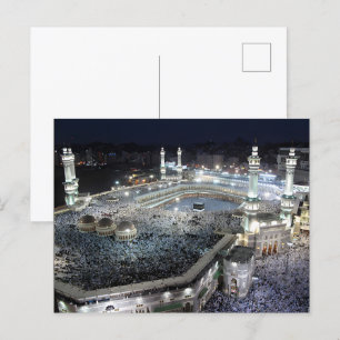 Carte Postale Vue aérienne des pèlerins du Hajj à la Kaaba, La M