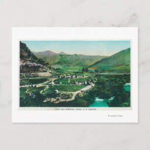 Carte Postale Vue aérienne des sources thermales de Lava, ID